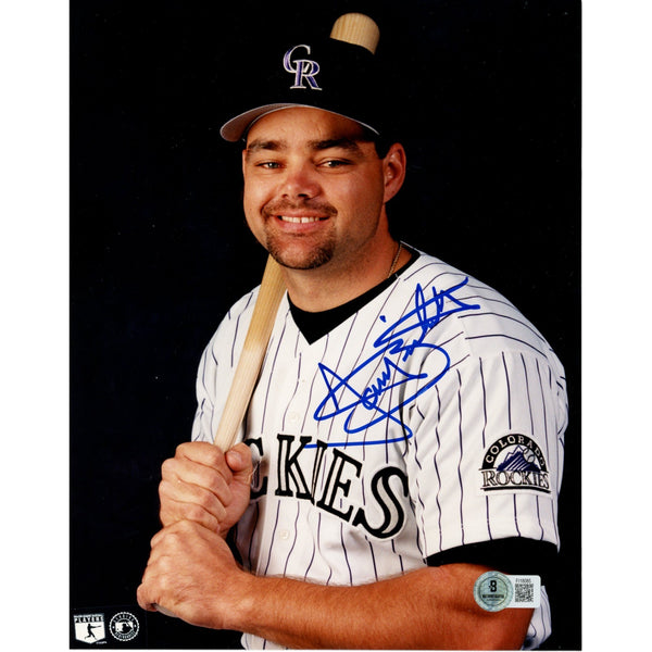 Dante Bichette Autographed/Signed Colorado Rockies 8x10 Photo Beckett 51619