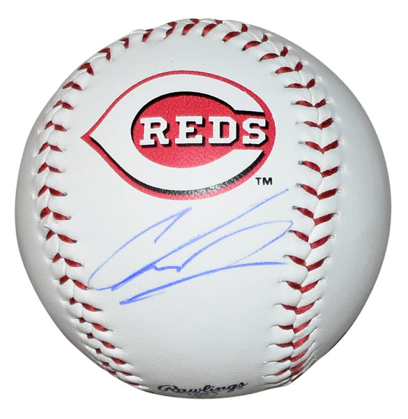 CHASE BURNS SIGNED CINCINNATI REDS RAWLINGS LOGO BASEBALL BECKETT