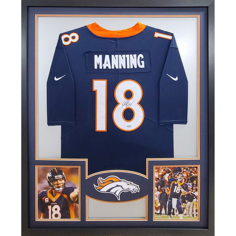 Peyton Manning Autographed Signed Framed Denver Broncos Jersey STEINER