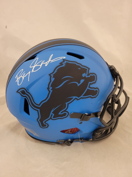 BARRY SANDERS SIGNED DETROIT LIONS RAVE SPEED AUTHENTIC HELMET SCHWARTZ