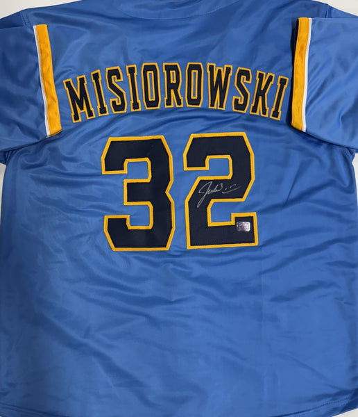 JACOB MISIOROWSKI Brewers Signed Custom Replica Alternate Jersey AUTO - PROVA