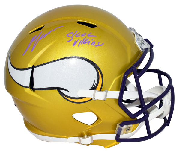 DALLAS TURNER AUTOGRAPHED MINNESOTA VIKINGS FLASH FULL SIZE SPEED HELMET BECKETT