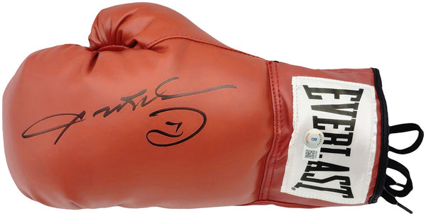 Sugar Ray Leonard Signed Red Everlast Glove Left Handed LH Beckett Wit