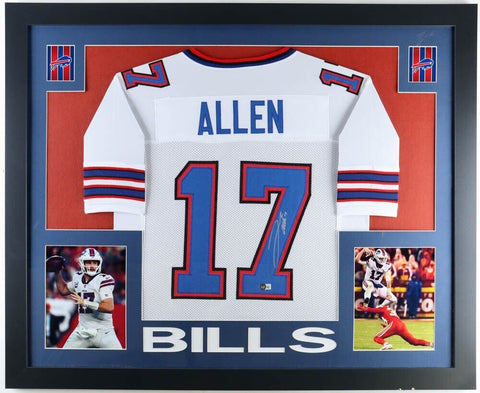 Josh Allen Signed / Framed Buffalo Bills Jersey (Beckett) 2xPro Bowl Quarterback