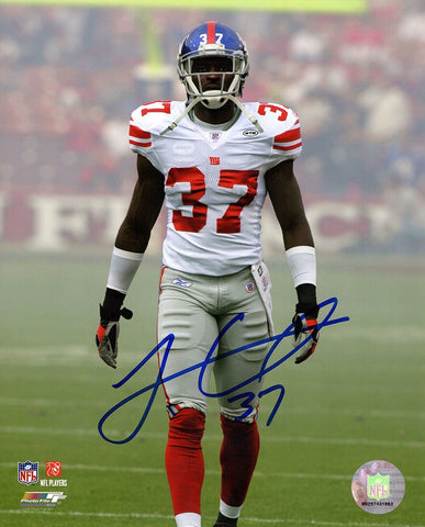 James Butler Signed Giants White Jersey Action 8x10 Photo - (SCHWARTZ COA)