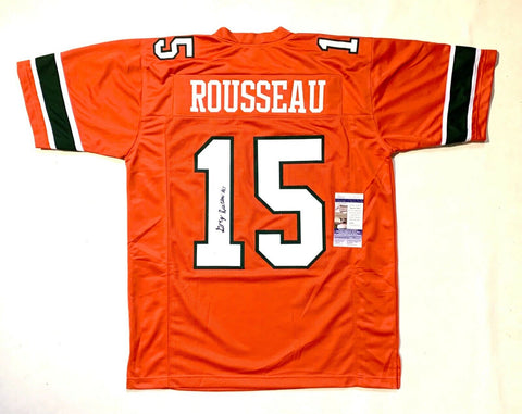GREGORY ROUSSEAU AUTOGRAPHED COLLEGE STYLE JERSEY w/ JSA COA #SD14794