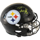 TJ Watt Autographed Pittsburgh Steelers SpeedFlex Helmet Beckett Witness 50944