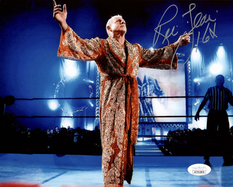 RIC FLAIR AUTOGRAPHED SIGNED 8X10 PHOTO "16X" JSA STOCK #203564