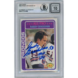 Randy Gradishar Autographed 1978 Topps #480 10 Grade Slabbed Card Beckett 50023