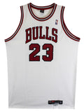 Bulls Michael Jordan Authentic Signed White Nike Size 50 Jersey BAS #AG010203