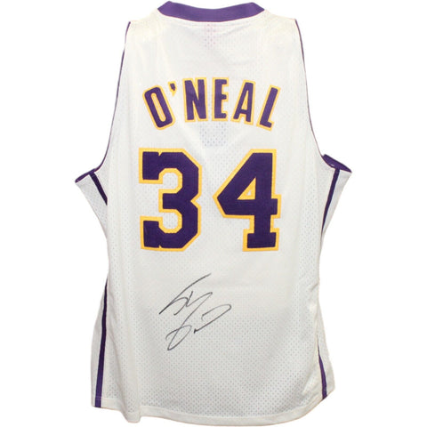Shaquille O'neal Signed Los Angeles Lakers M&N Jersey Beckett 43089