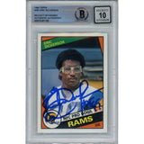 Eric Dickerson Autographed 1984 Topps 280 Card HOF 10 Auto Card Beckett 47940