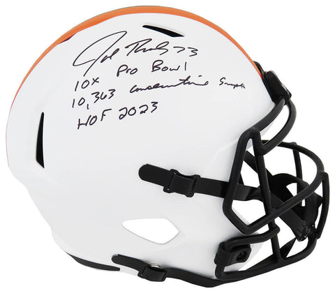 Joe Thomas Signed Browns LUNAR Riddell Full Size Replica Helmet w/3-INSC -SS COA
