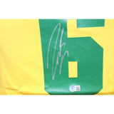Roberto Carlos Autographed/Signed National Style Yellow Jersey Beckett 43491