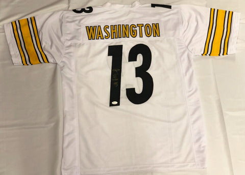 James Washington Signed White Steelers Jersey (JSA Hologram) 2018 2nd Rd Pick WR