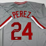 Tony Perez Signed Cincinnati Reds Jersey (Beckett) Big Red Machine / HOF 2000