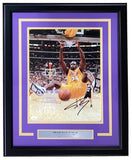 Shaquille O'Neal Signed Framed 11x14 Los Angeles Lakers Photo JSA Hologram