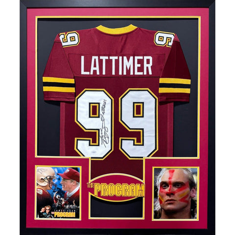 Lattimer Autographed Signed Framed Movie The Program 2P Jersey JSA