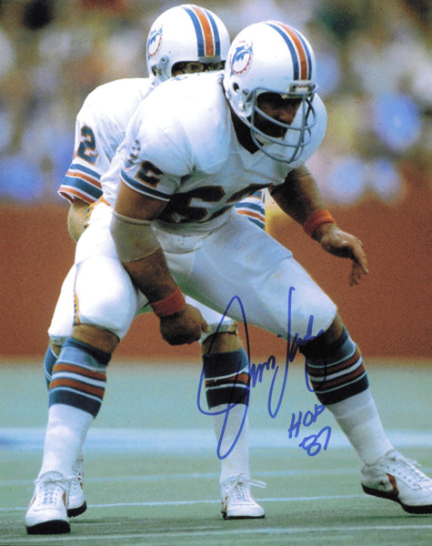 Jim Langer Autographed Signed 8x10 Photo Miami Dolphins "HOF 87" SKU #247450