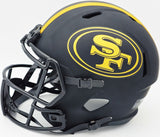 JI'AYIR BROWN AUTOGRAPHED 49ERS ECLIPSE BLACK FULL SIZE HELMET BECKETT 232602