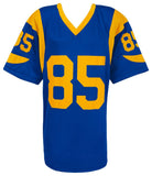 Jack Youngblood Signed Blue Throwback Custom Football Jersey w/HF'01 - (SS COA)