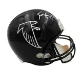 Brett Favre Signed Atlanta Falcons Throwback Full Size Black Helmet