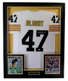 Mel Blount HOF Signed/Autographed White Steelers Jersey Framed JSA 203380