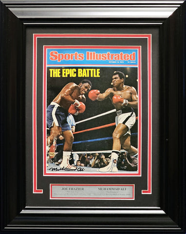 Muhammad Ali & Joe Frazier Autographed Framed Sports Illustrated Cover Beckett