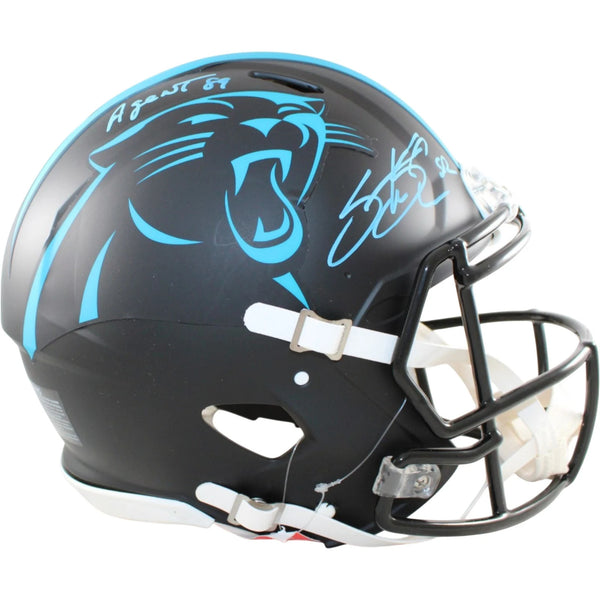 Steve Smith Signed Carolina Panthers Helmet Proline Alt 22 Agent 89 RAD 58619