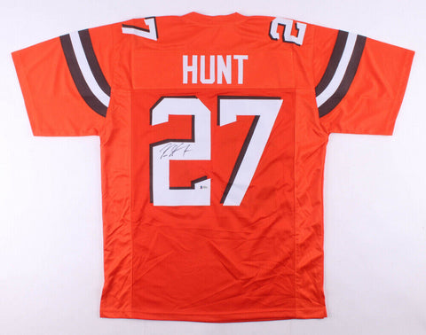 Kareem Hunt Signed Cleveland Browns Jersey (Beckett COA) 2017 Rookie R.B/ Chiefs