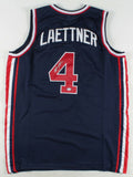 Christian Laettner Signed Team USA Jersey (PSA COA) 1992 Gold Medal / Dream Team