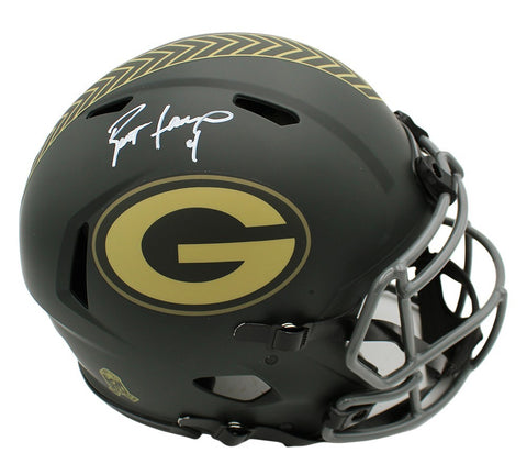 Brett Favre Signed Green Bay Packers Speed Authentic Salute to Service 4 Helmet