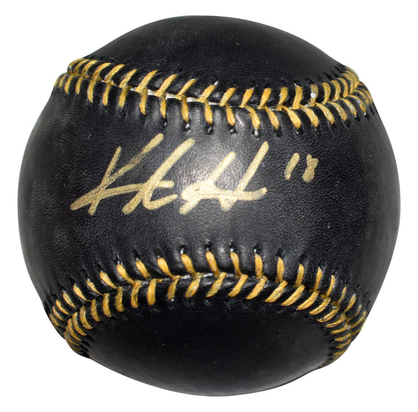 KESTON HIURA SIGNED LOS ANGELES DODGERS BLACK GOLD OFFICIAL MLB BASEBALL BECKETT