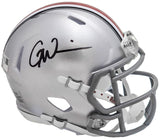GARRETT WILSON AUTOGRAPHED OHIO STATE SILVER SPEED MINI HELMET FANATICS 216716