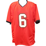 Baker Mayfield Autographed/Signed Pro Style size XL Red Jersey Beckett 50299