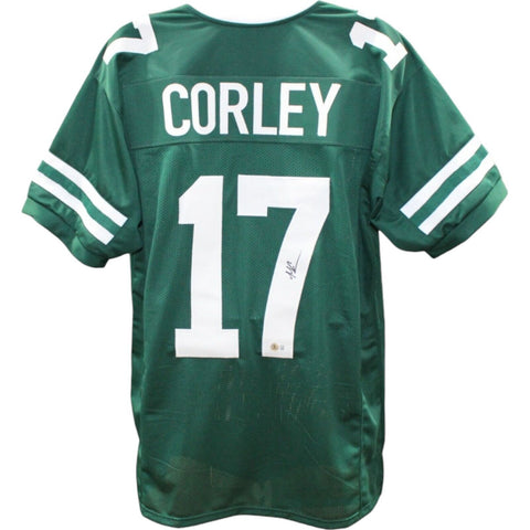 Malachi Corley Autographed/Signed Pro Style Green Jersey BAS 46313
