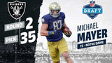 Michael Mayer Signed Las Vegas Raiders Jersey (Beckett) Ex Notre Dame Tight End