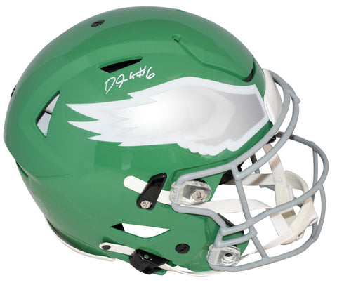 DEVONTA SMITH SIGNED PHILADELPHIA EAGLES KELLY GREEN AUTHENTIC SPEEDFLEX HELMET