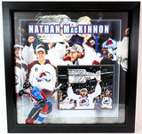 Nathan MacKinnon Autographed CO Avalanche Lighted Shadowbox 8x10 Fanatics COA