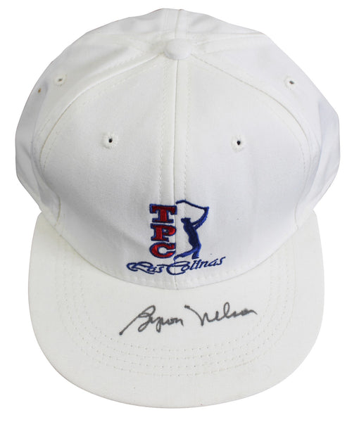 Byron Nelson Authentic Signed White TPC Las Colinas Adjustable Hat BAS #BY103672