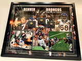 John Elway Terrell Davis Von Miller Signed Broncos 8x10 Photos Rings Framed COAs