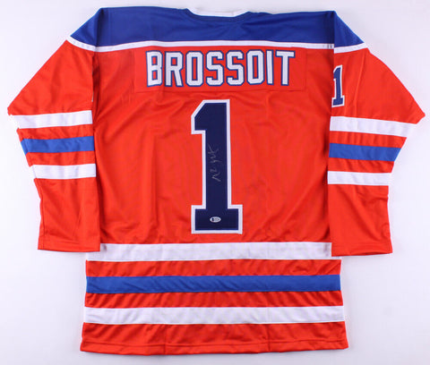 Laurent Brossoit Signed Edmonton Oilers Jersey (Beckett COA) 2023 Stanley Cup