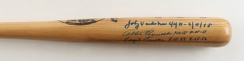 Johnny Vandermeer, Allie Reynolds & Virgil Trucks Signed Louisville Slugger Bat