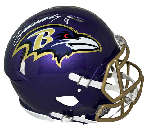 ZAY FLOWERS SIGNED AUTOGRAPHED BALTIMORE RAVENS FLASH AUTHENTIC HELMET BECKETT