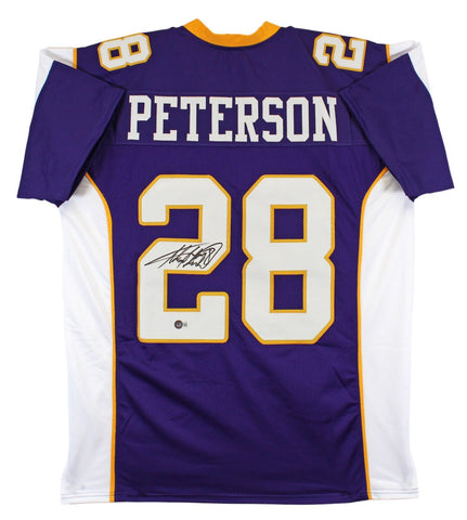Adrian Peterson Authentic Signed Purple Pro Style Jersey Signed on #2 BAS Wit
