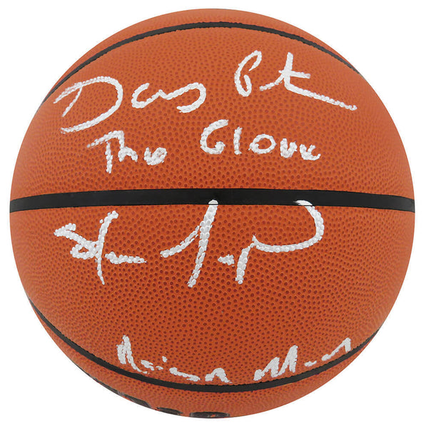 Gary Payton Shawn Kemp Signed Wilson NBA Basketball w/Glove, Reign Man (SS COA)