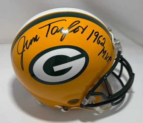 Packers JIM TAYLOR Signed Full Size Authentic Pro Line Helmet AUTO w/ MVP - JSA