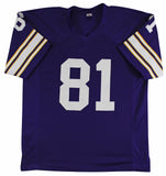 Carl Eller "HOF 2004" Signed Purple Pro Style Jersey BAS Witnessed #4W113351