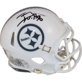 TJ Watt Autographed Pittsburgh Steelers Mini Helmet 24 STS Beckett Witness 50970