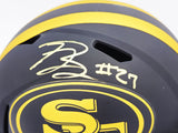 JI'AYIR BROWN AUTOGRAPHED 49ERS ECLIPSE BLACK FULL SIZE HELMET BECKETT 232602